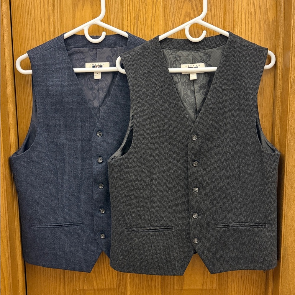 NWOT JOSEPH ABBOUD Paisley Wool Blend Button Up Formal Vest Bundle Size M